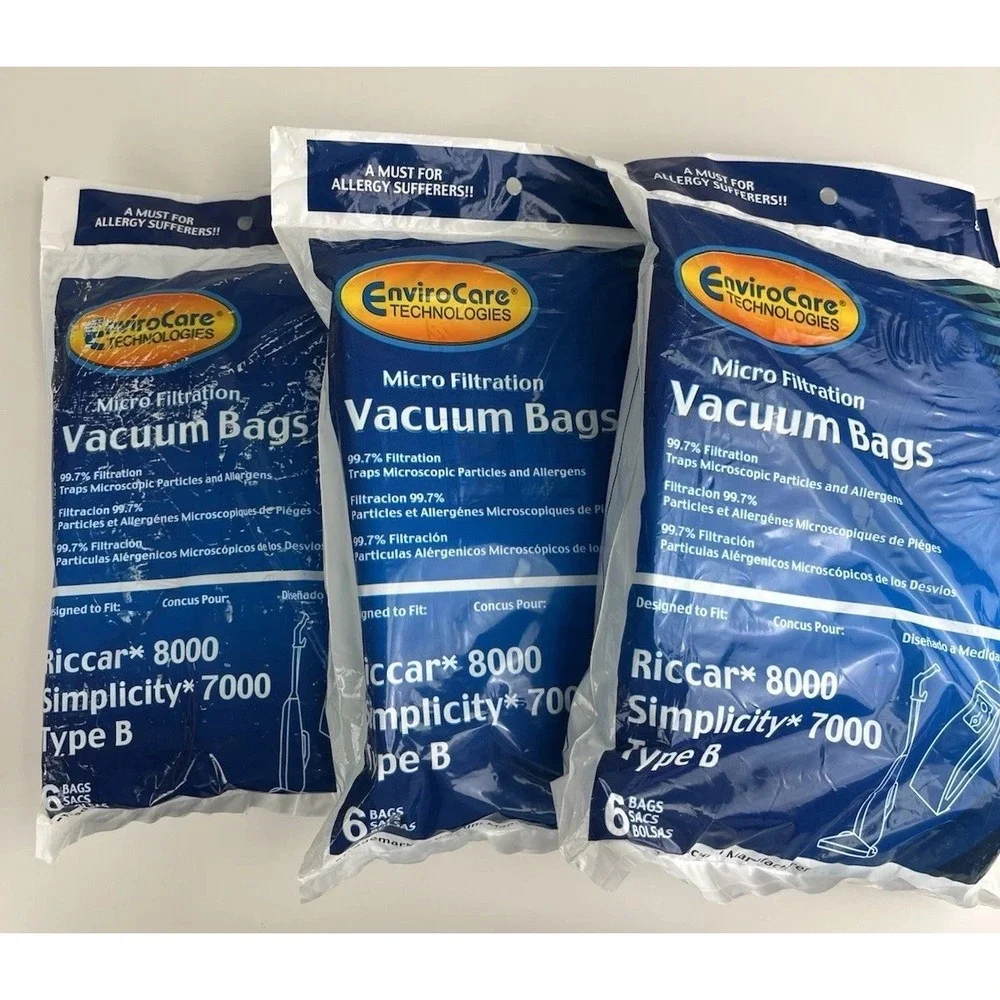 18 Riccar 8000 / Simplicity 7000 Type B Vaccum Bags Upright Commercial Vacuum